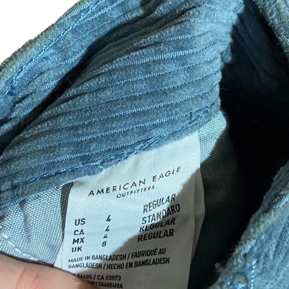 American Eagle Blue Gray A Line Hi Rise Skirt Size 4 - Picture 7 of 7
